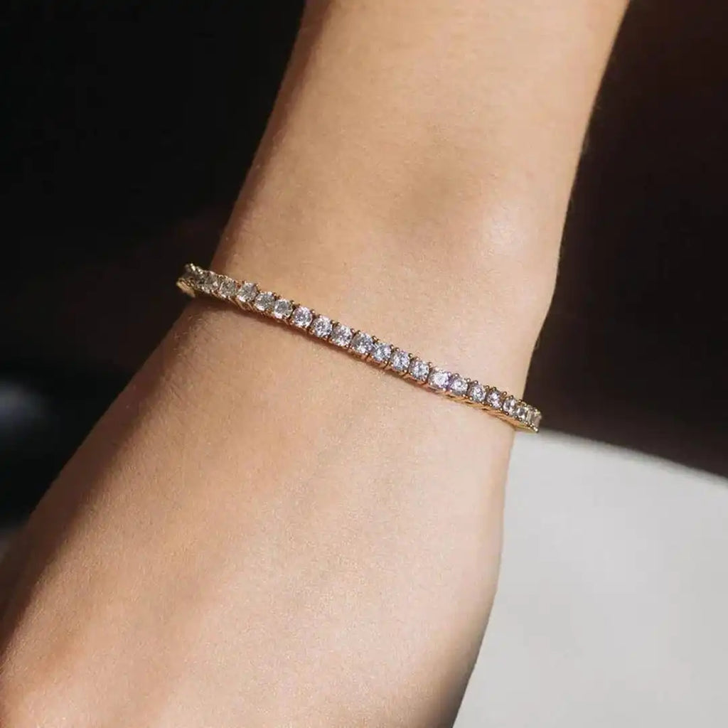 Elegante pulsera de tenis con cristales