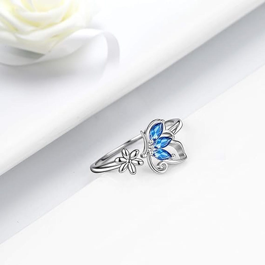 Anillo Mariposa de Zafiro