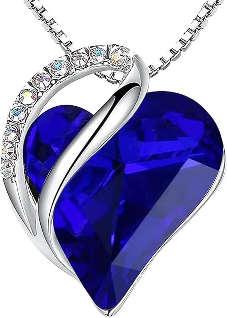 Collar Corazón Infinito con Zafiro
