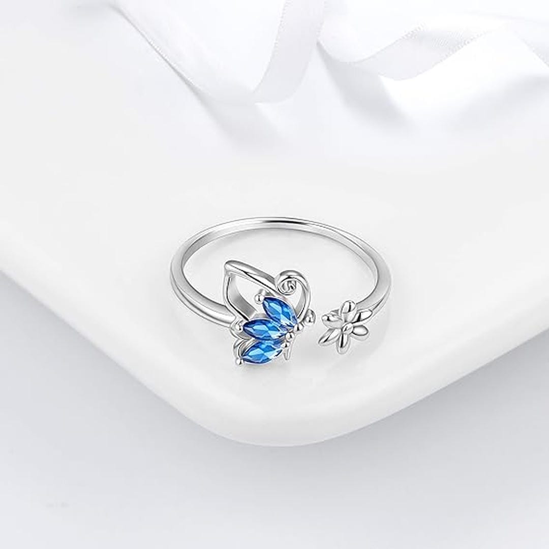 Anillo Mariposa de Zafiro