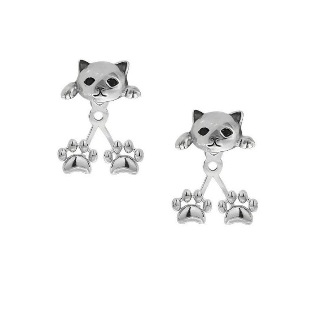 Pendientes colgantes de pata de gato