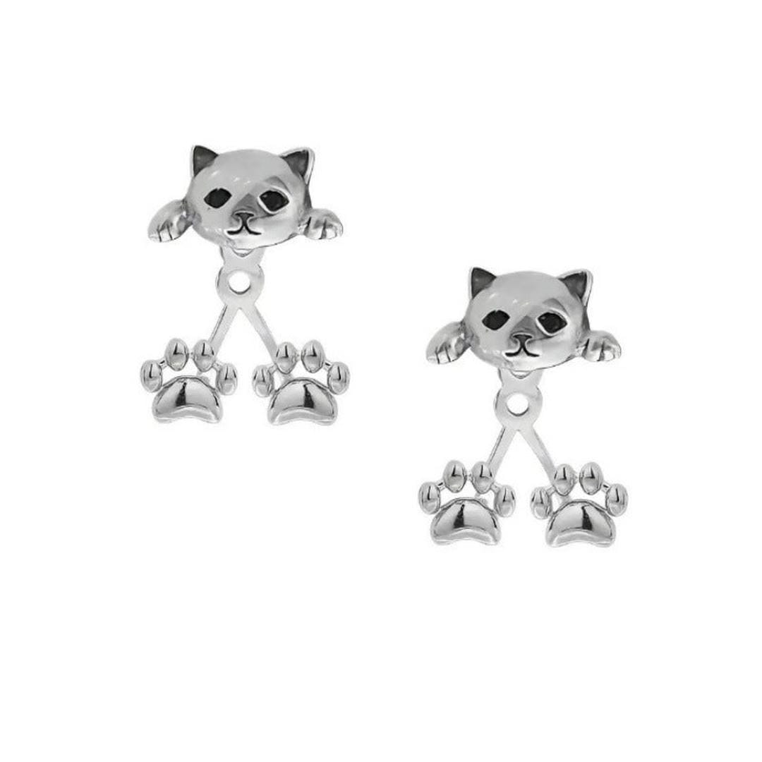Pendientes colgantes de pata de gato