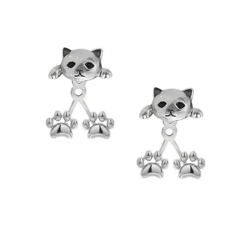 Pendientes colgantes de pata de gato