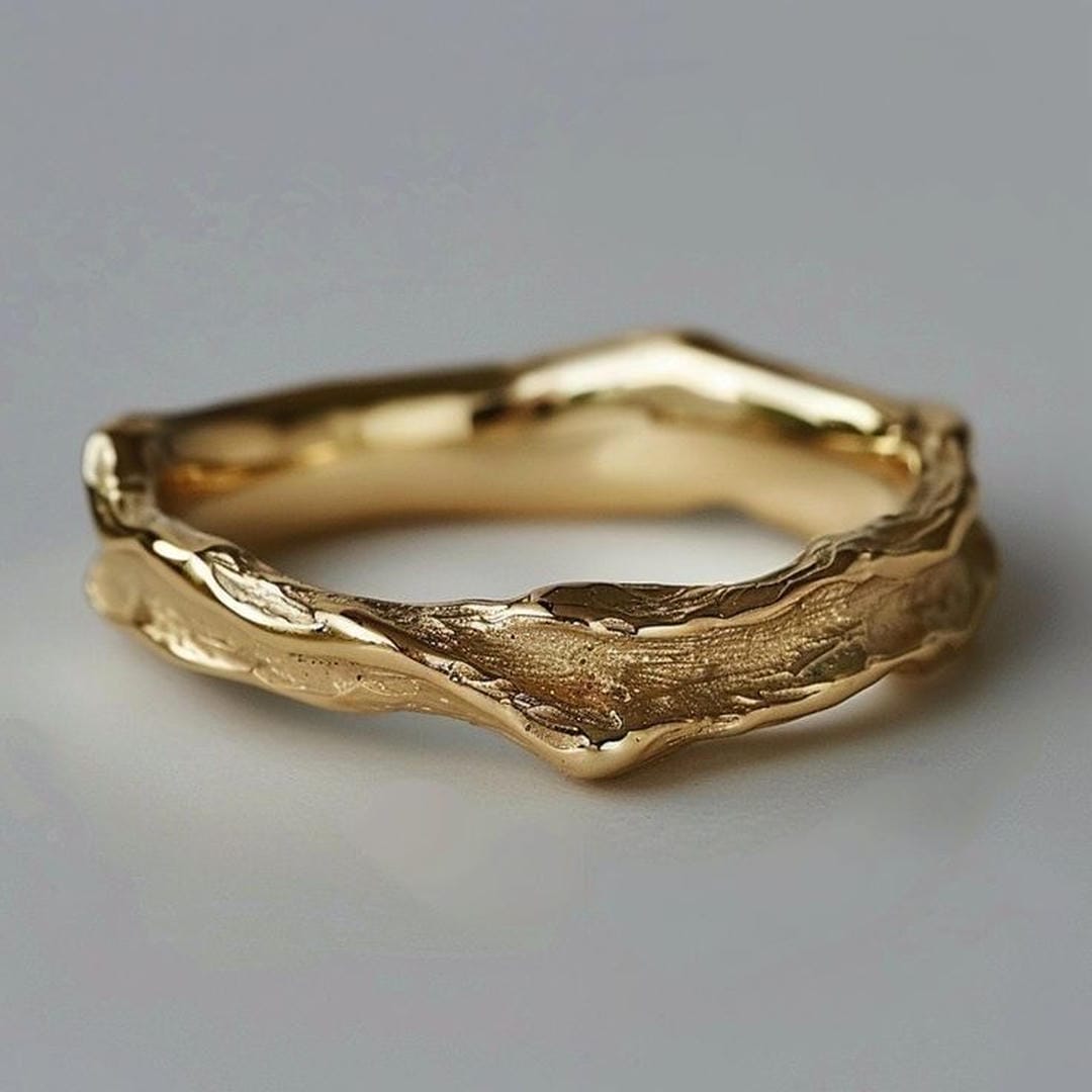 Elegante anillo vintage de oro