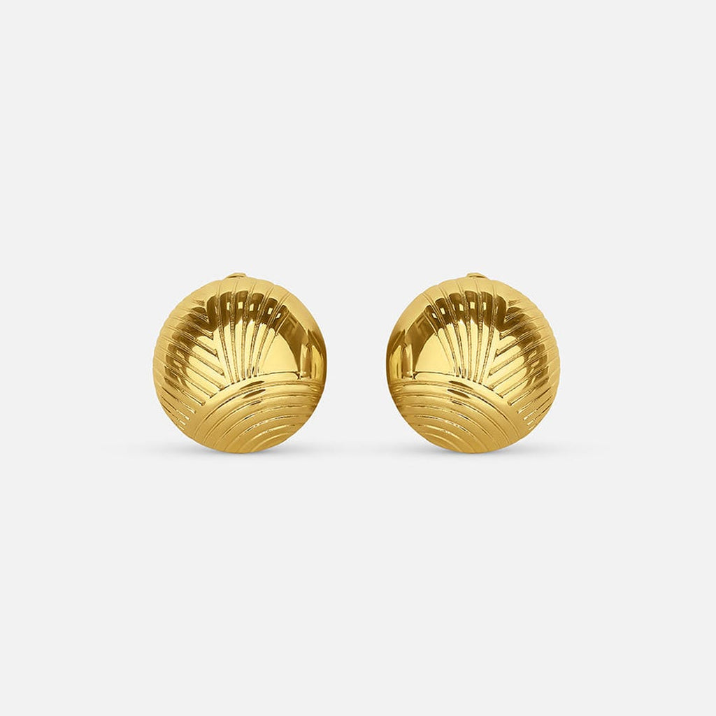 Elegantes pendientes de círculo dorado