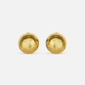 Elegantes pendientes de círculo dorado