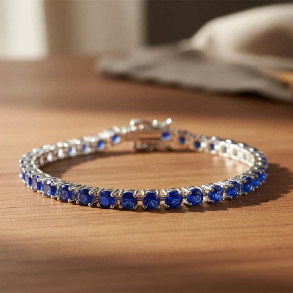 Pulsera de tenis de zafiros