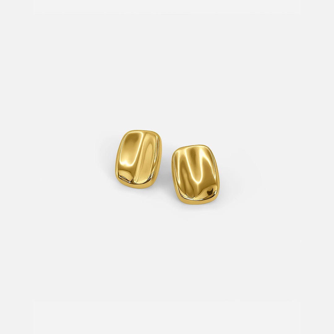 Pendientes rectangulares Radiante de Oro
