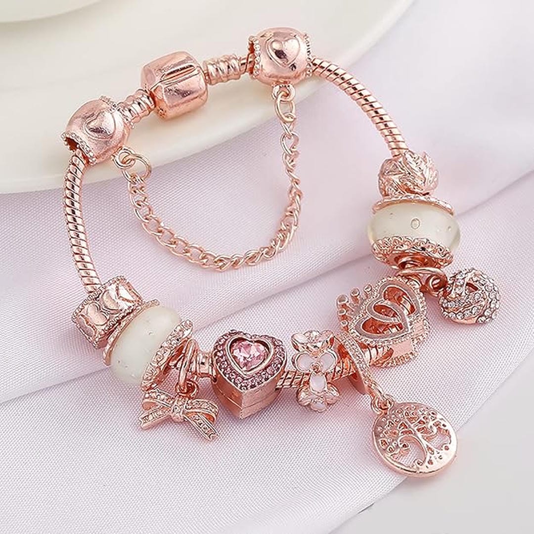 Pulsera Atrapasueños Rosa con Dijes Incluidos