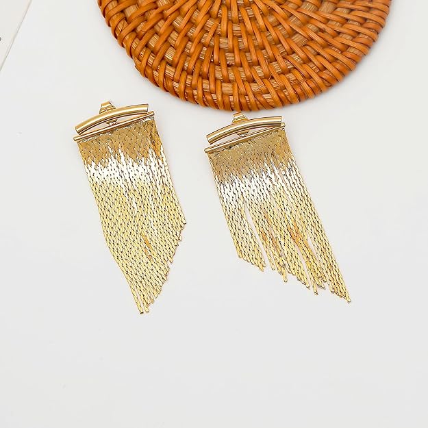 Pendientes Vintage Cortina Dorada