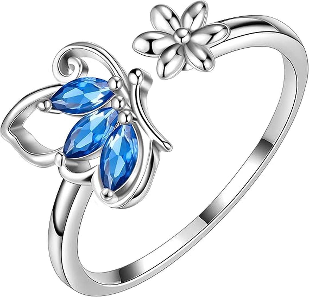 Anillo Mariposa de Zafiro
