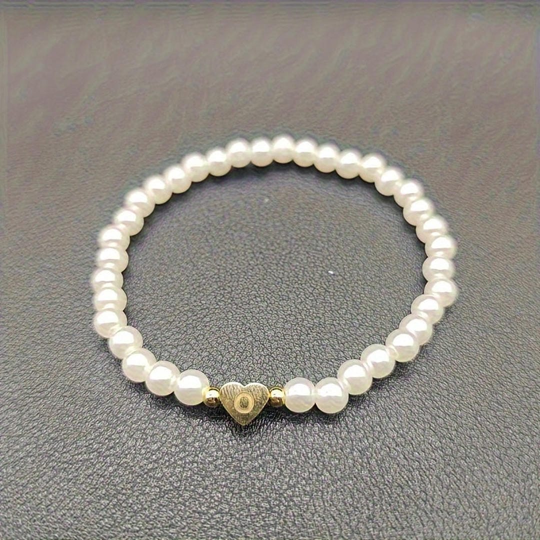 Pulsera de perlas con cuentas de la A a la Z