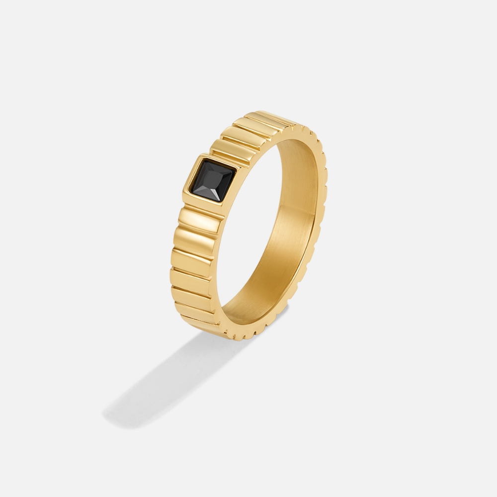 Anillo Talia Negro Oro