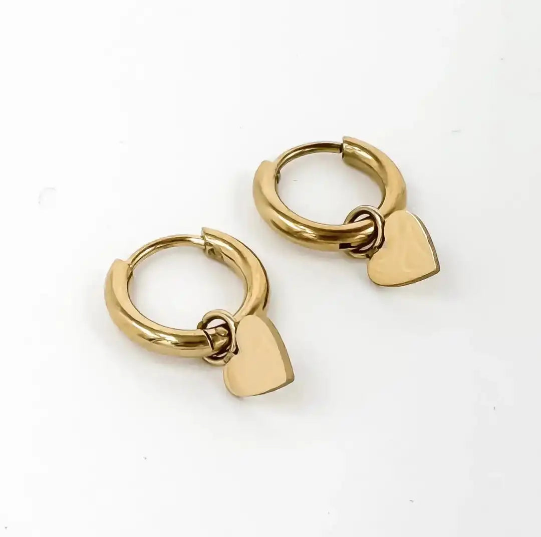 Pendientes Colgantes Pequeño Corazón