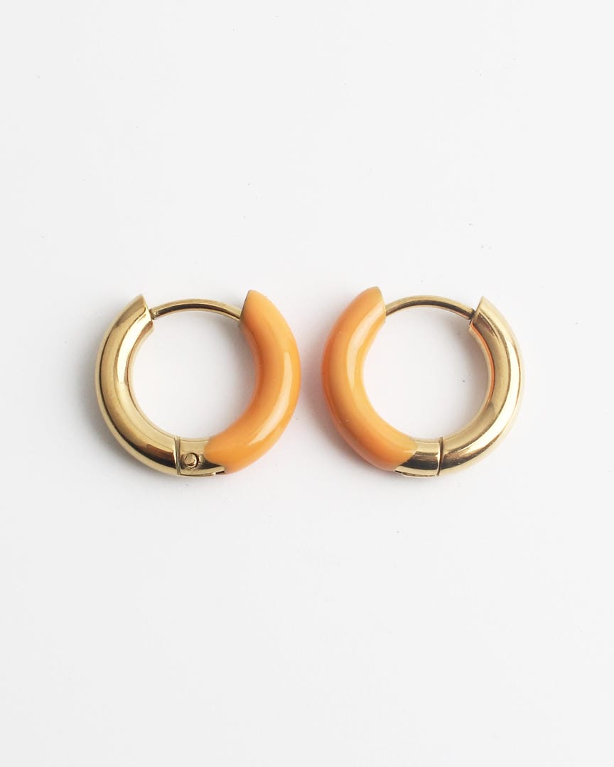 Pendientes de aro alegres y coloridos