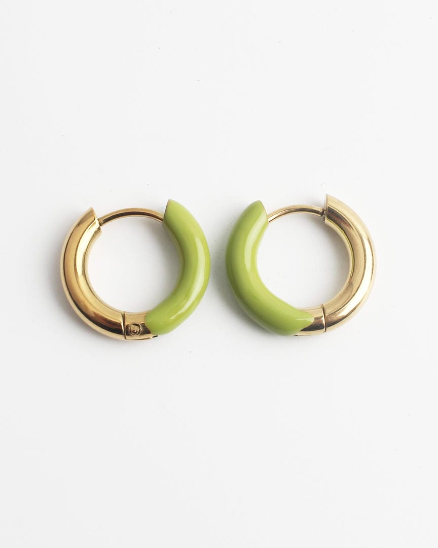 Pendientes de aro alegres y coloridos