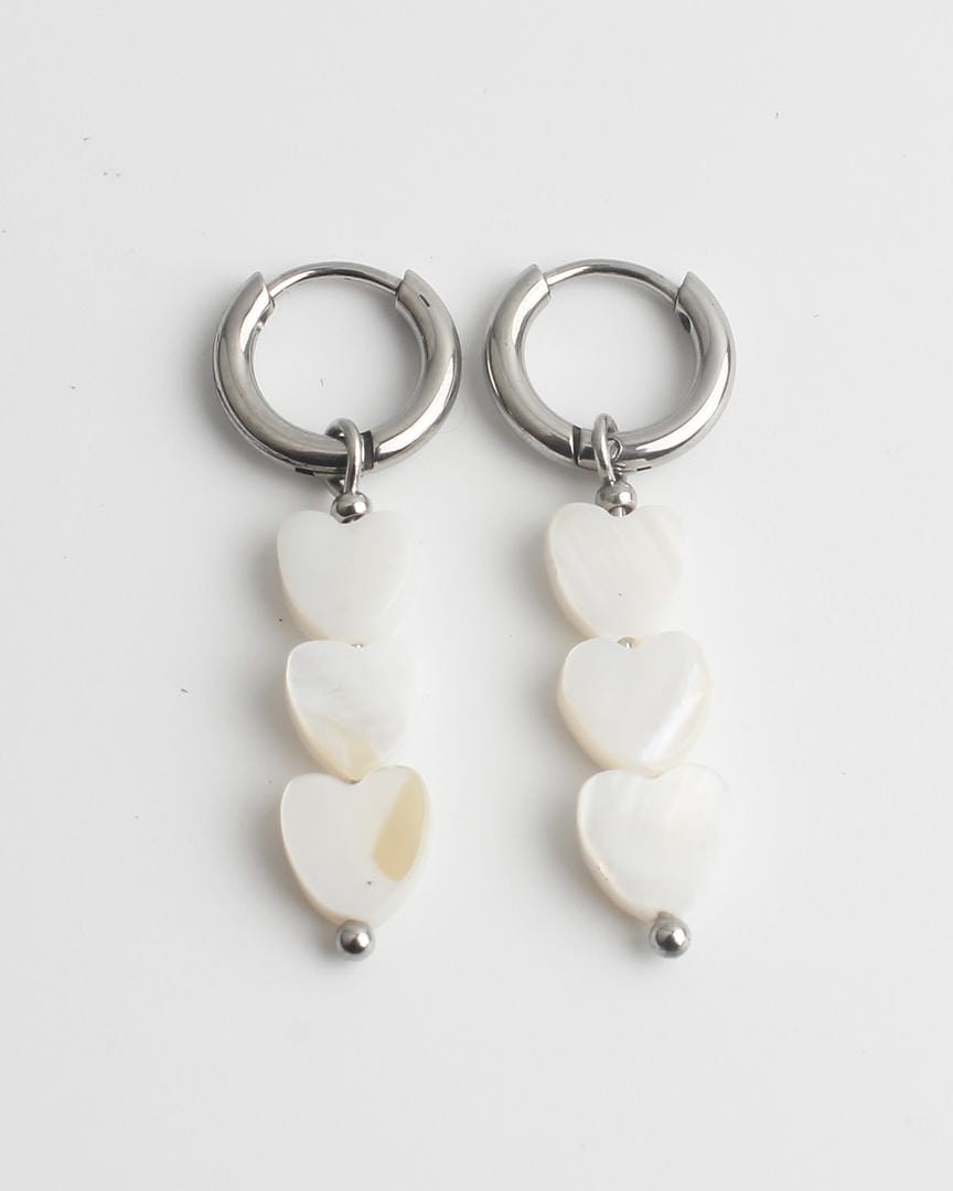 Pendientes de tres corazones