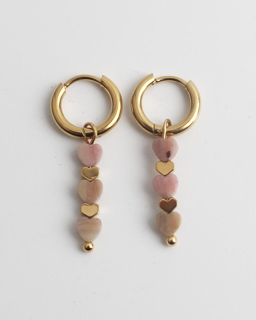 Pendientes de tres corazones
