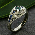 Anillo Windsor Azul Circonita Cúbica