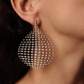 Pendientes de globo con circonita vintage