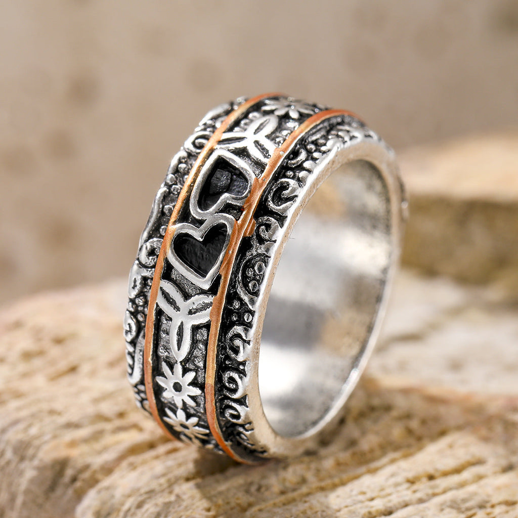 Anillo de plata con grabado Heritage
