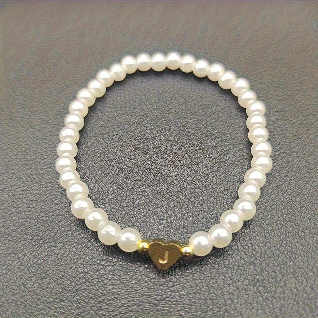 Pulsera de perlas con cuentas de la A a la Z