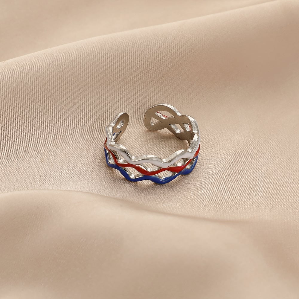 Anillo elegante de acero inoxidable