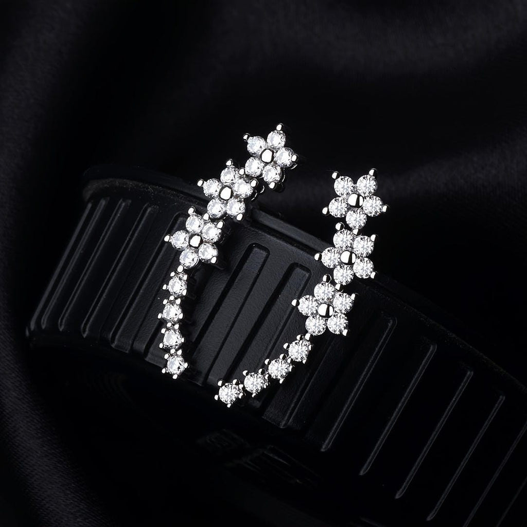 Pendientes llamativos florales brillantes