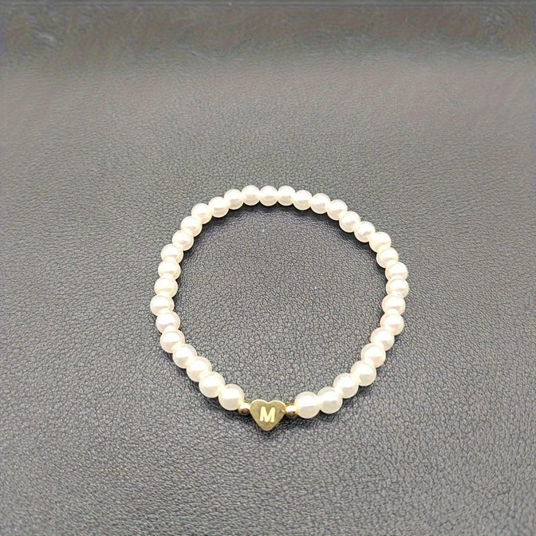 Pulsera de perlas con cuentas de la A a la Z
