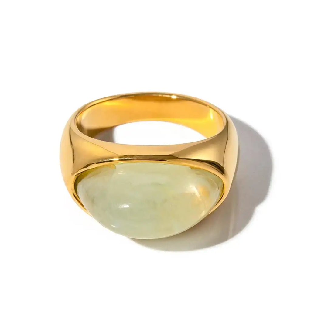 Anillo único de piedra natural