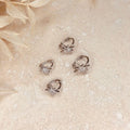 Pendientes de aro Silver Crystal Star