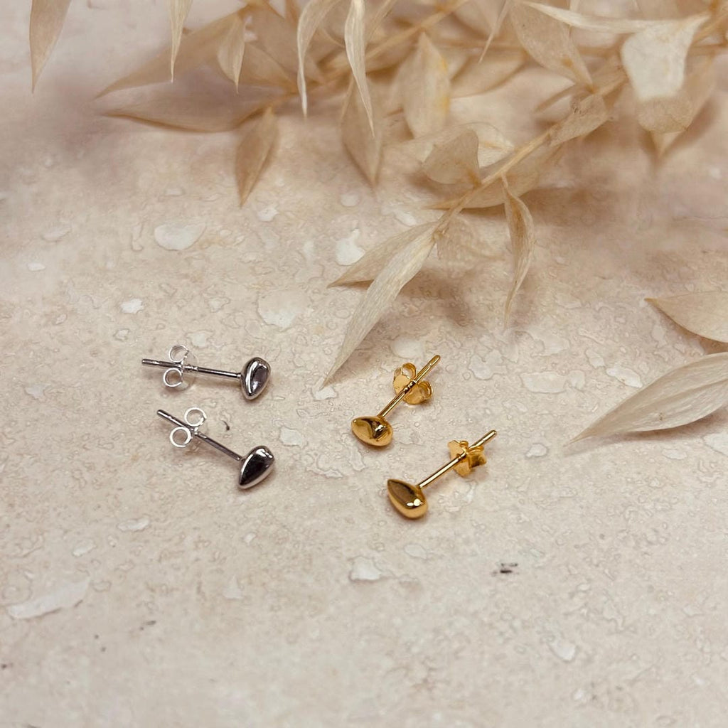 Pendientes de Botón Minimalistas Pebble
