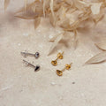 Pendientes de Botón Minimalistas Pebble