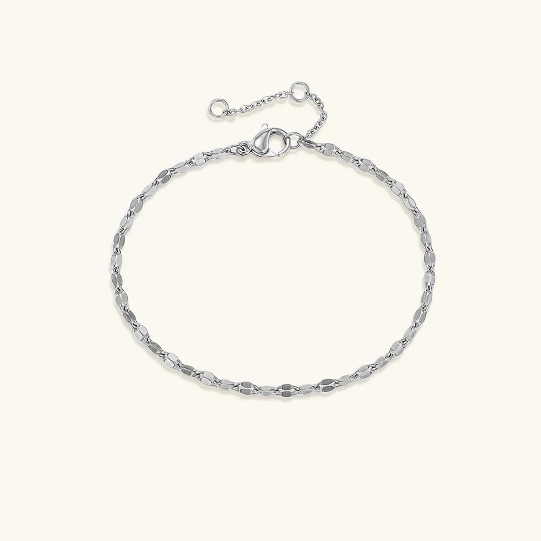 Elegante Pulsera de Encaje de Doble Capa