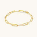 Elegante pulsera de clips dorados