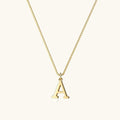Collar Inicial de Oro con Letra Vintage
