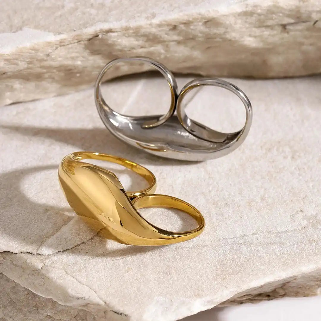 Doble Anillo de Oro Clásico