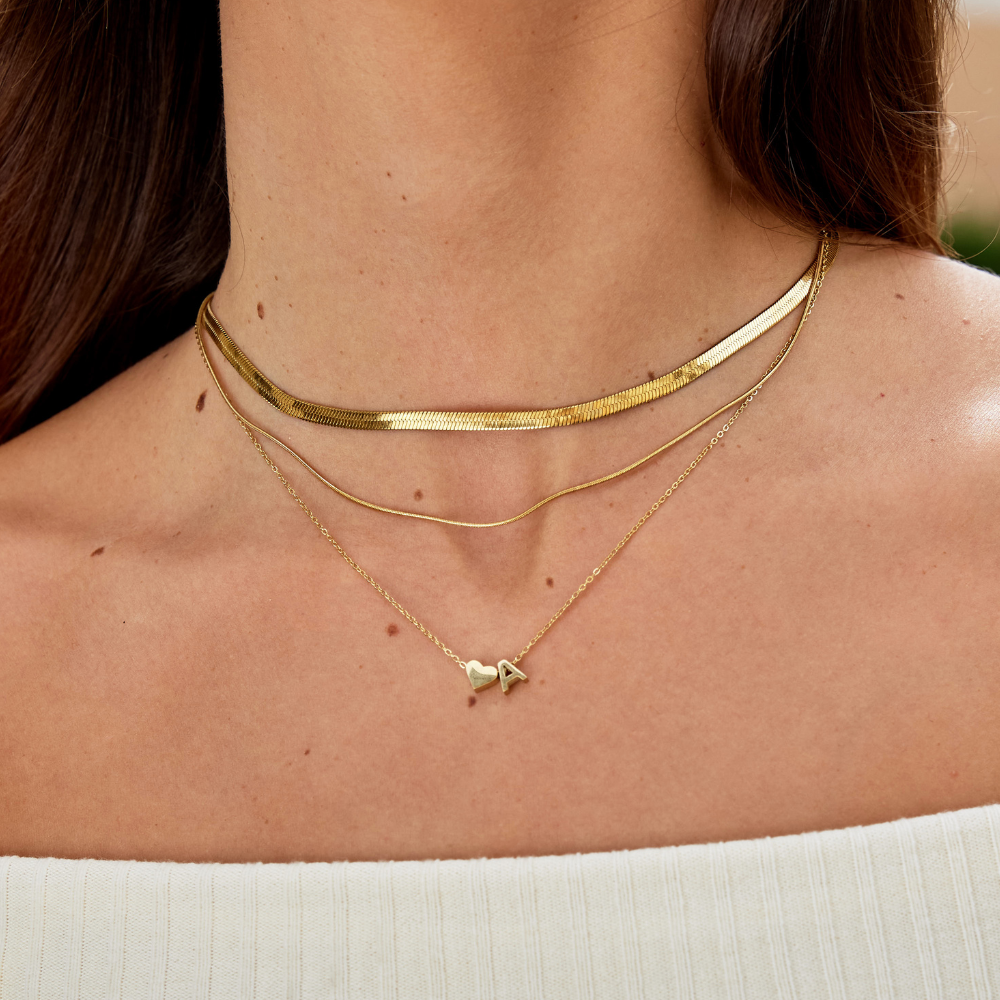 Collar Layla en capas de oro de 18 quilates