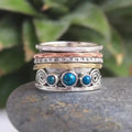 Anillo elegante bohemio para meditación