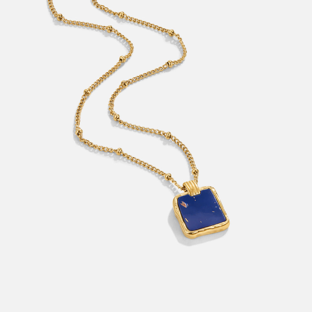 Collar con colgante Astoria de piedra azul