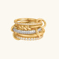 Anillo Blaise con Cristales Apilados