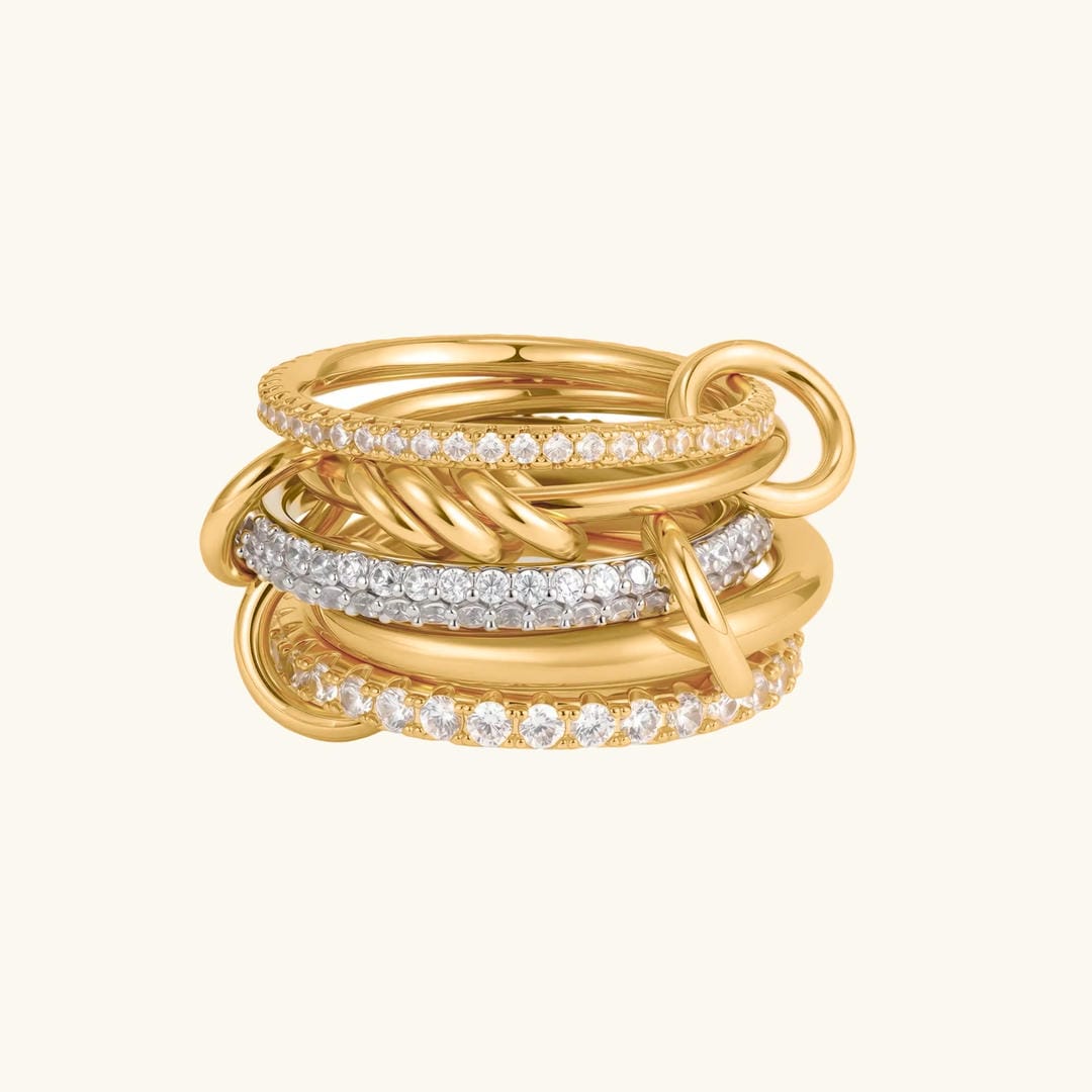 Anillo Blaise con Cristales Apilados