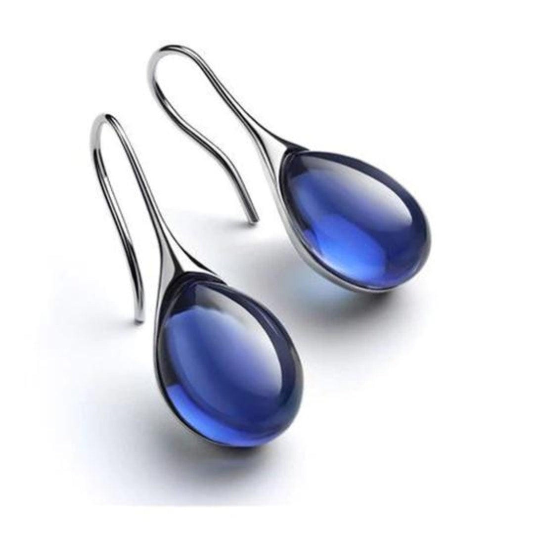 Pendientes Minimalistas de Gota de Cristal