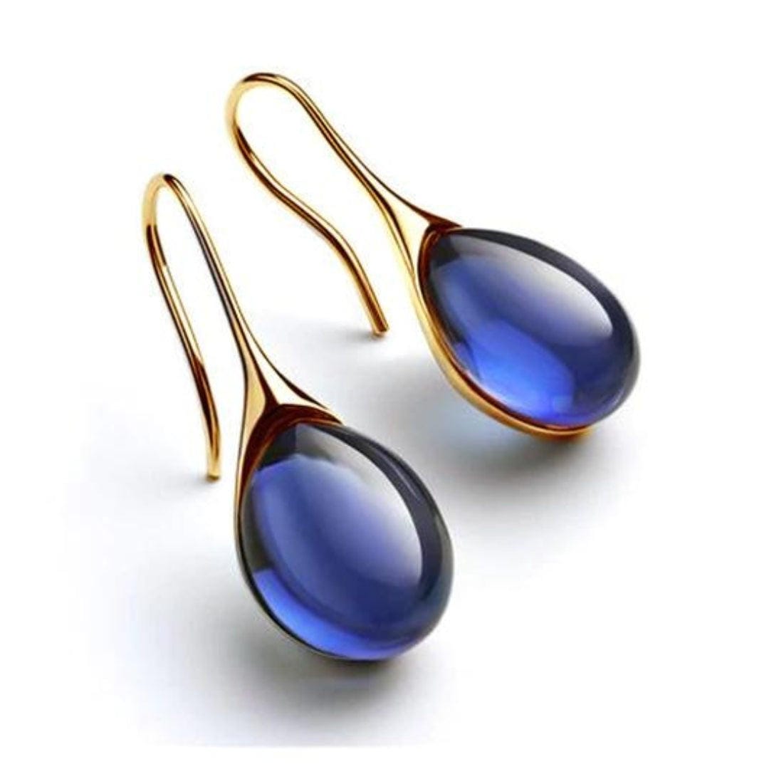Pendientes Minimalistas de Gota de Cristal