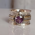 Anillo de meditación de cristal bohemio