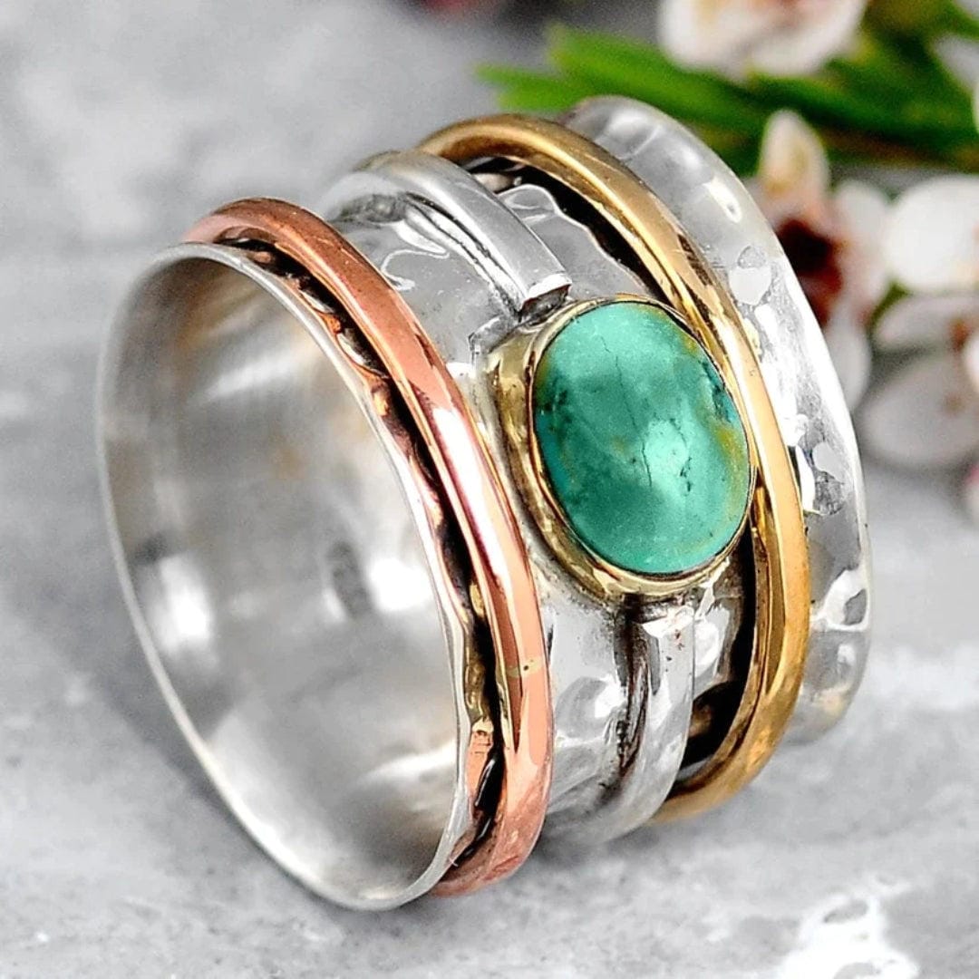 Elegante Anillo Turquesa Vintage