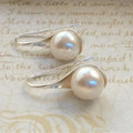 Pendientes de perlas colgantes vintage