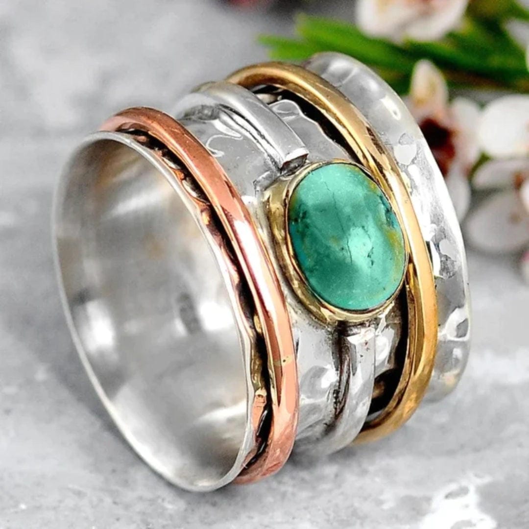 Anillo Bella Vintage con Piedra Turquesa