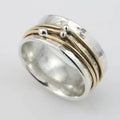 Anillo de Plata en Capas Dorado Vintage