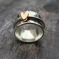 Anillo de plata colgante Corazón Vintage
